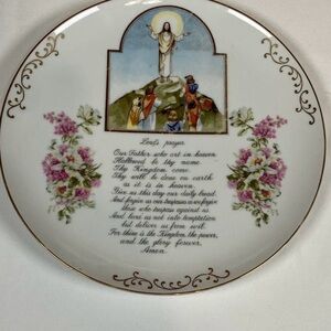 Norleans Vintage Lord’s Prayer Wall Hanging Religious Plate